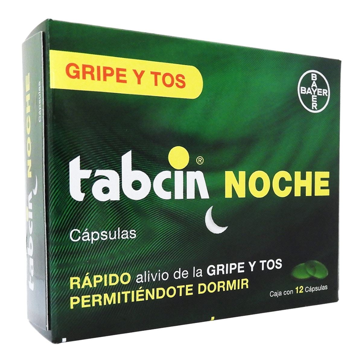 TABCIN NOCHE 12 CAPS 250/10/5 MG
