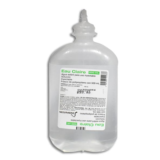 AGUA INYECTABLE 1 ENVASE 500 ML