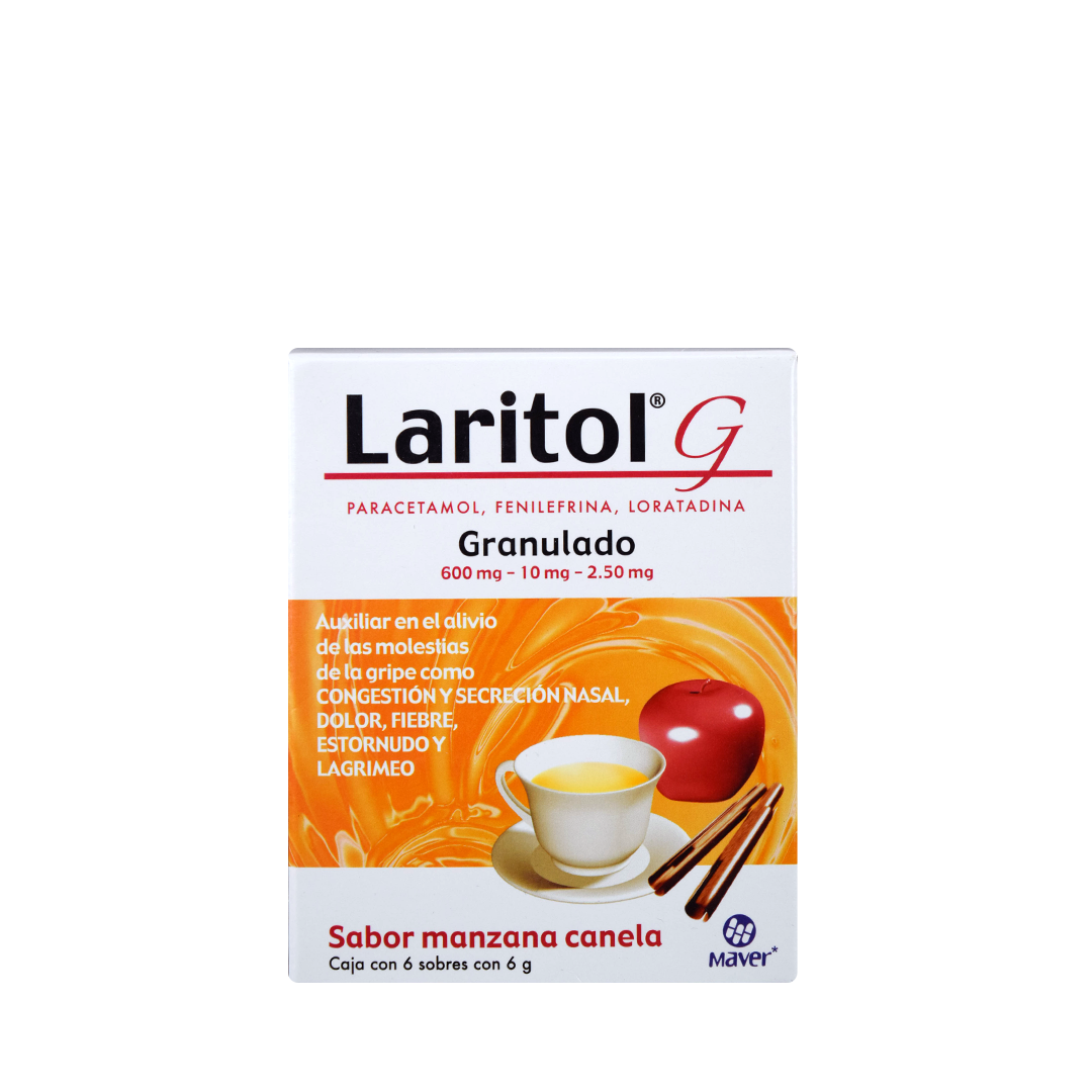 LARITOL G GRAN 6 SOB 600/10/2.5 MG