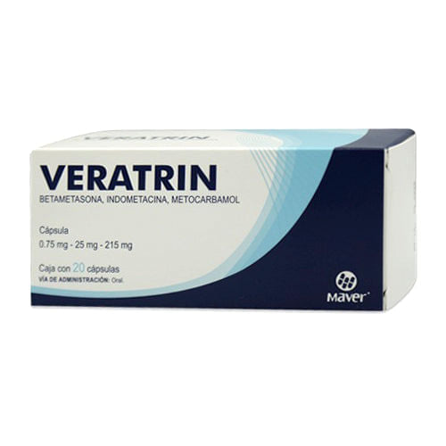 VERATRIN 20 CAPS 215/25/0.75 MG