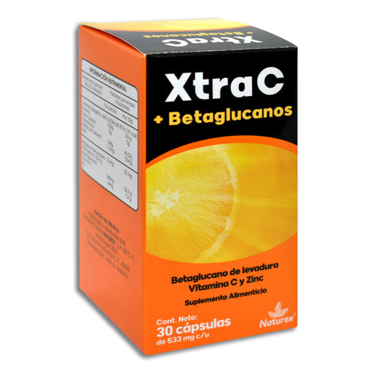 XTRA C + BETAGLUCANOS 30 CAP 533 MG