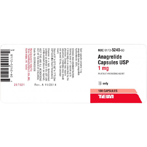 ANAGRELIDE 1 mg Hidrocloruro