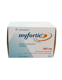 ACIDO MICOFENOLICO MYFORTIC 360 MG C/120 TABS