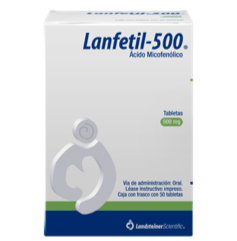 ACIDO MICOFENOLICO LANFETIL 500 MG C/50 TABS