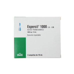 ACIDO TRANEXAMICO 1000 MG/ 10ML INYEC.