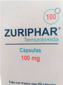 TEMOZOLAMIDA ZURIPHAR 100 MG C/20 TABS.