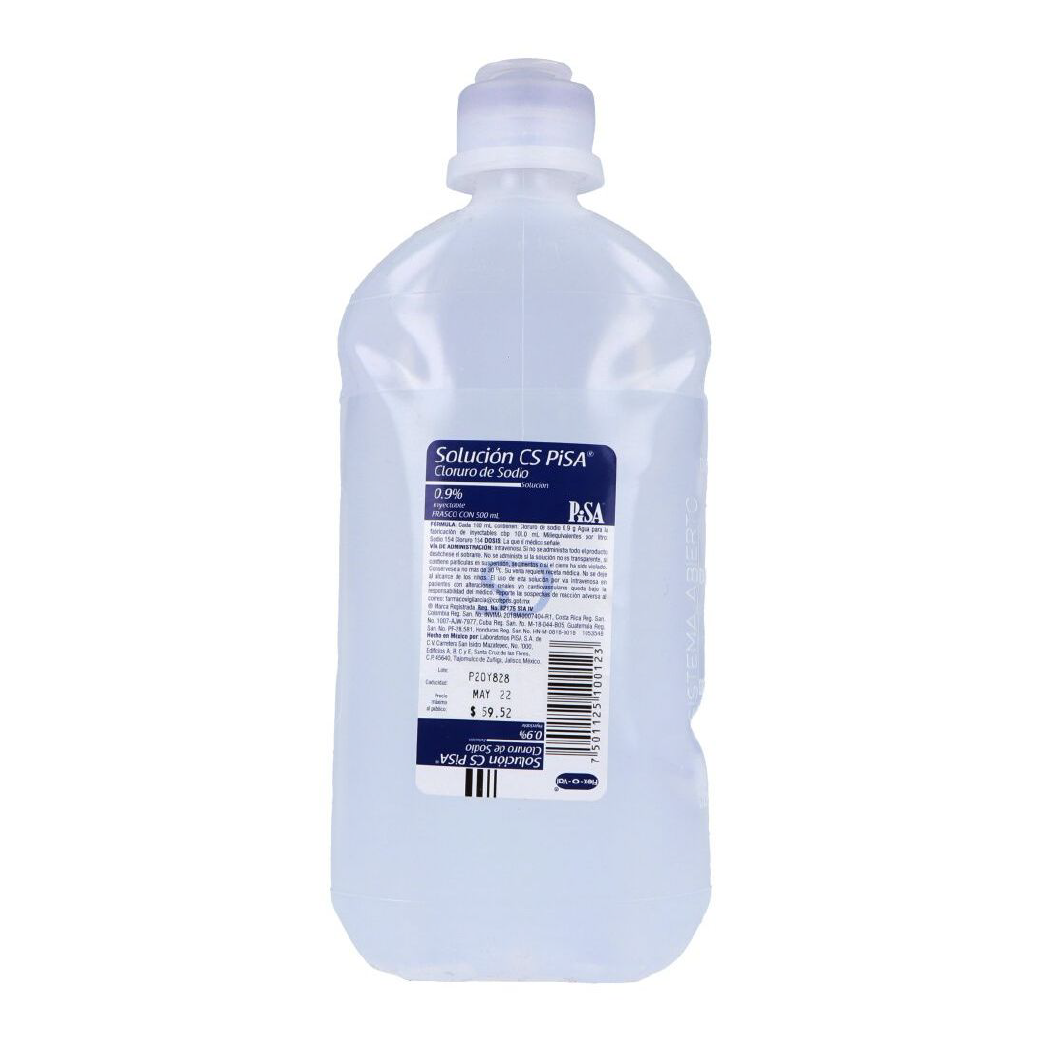 Solución CS (Cloruro de sodio) Sol iny Fco c/500 ml