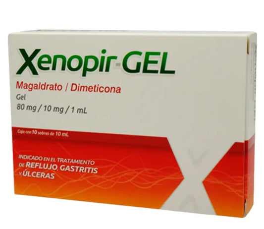 XENOPIR GEL 10 SOB 80/10MG/1ML