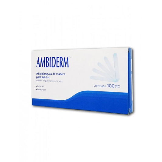 Abatelenguas de madera para adulto 100 pzas