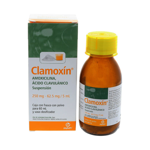 Clamoxín (Amoxicilina, Ácido Clavulánico) 125mg-31.25mg/5ml