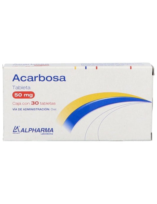 ACARBOSA 30 TAB 50 MG