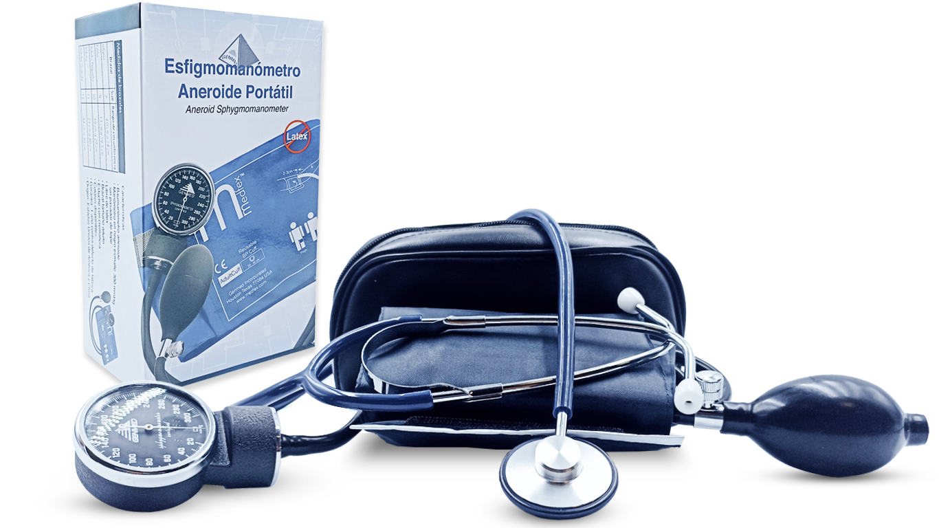 Baumanómetro aneroide y estetoscopio simple Medfex 250