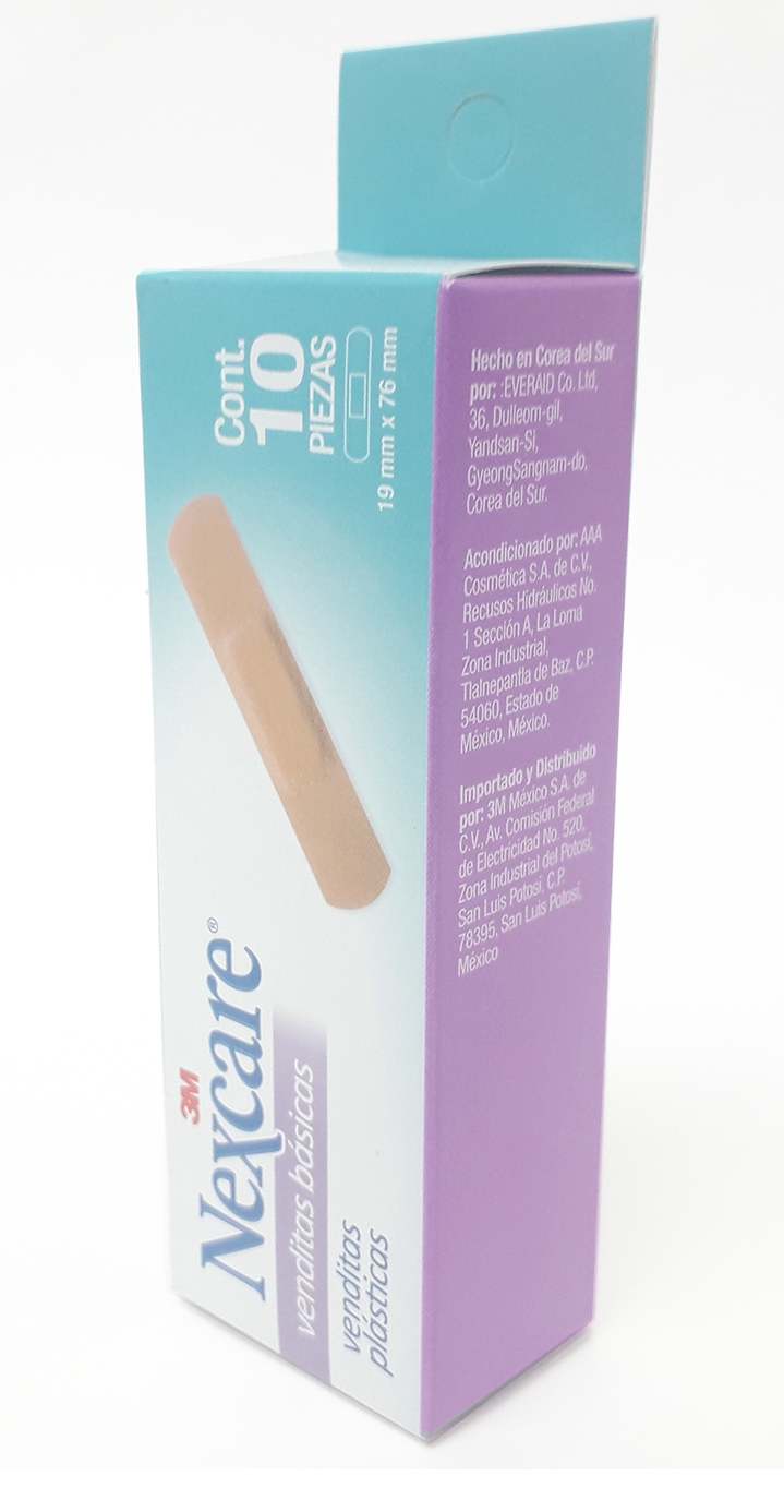 Venditas Básicas plásticas Nexcare 3M 10 Piezas