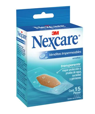 Venditas Impermeables Transparentes 3M Nexcare 15 piezas