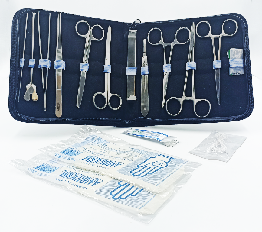 Estuche de disección Teknosteel de 16 piezas con maletín incluido