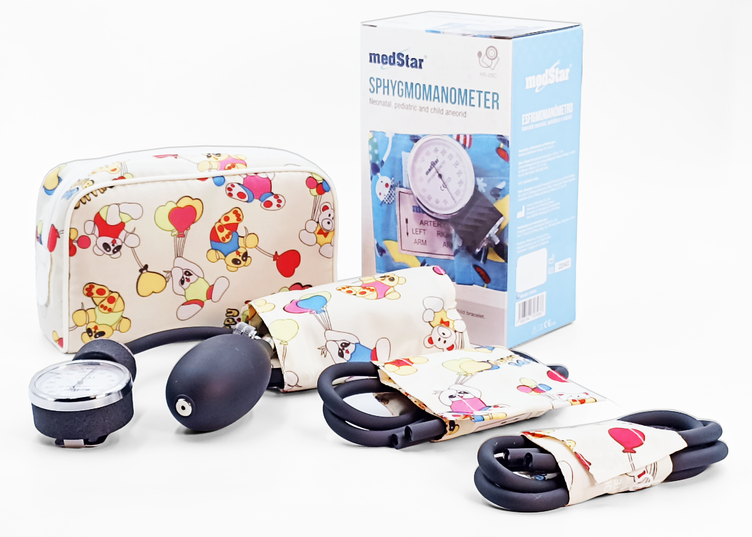 Baumanometro aneroide pediátrico Medstar Full Black osito