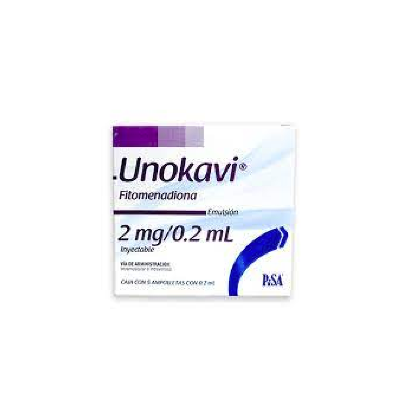 Unokavi (Fitomenadiona) Emu iny 2mg/0.2ml Cja c 5 amps 0.2ml