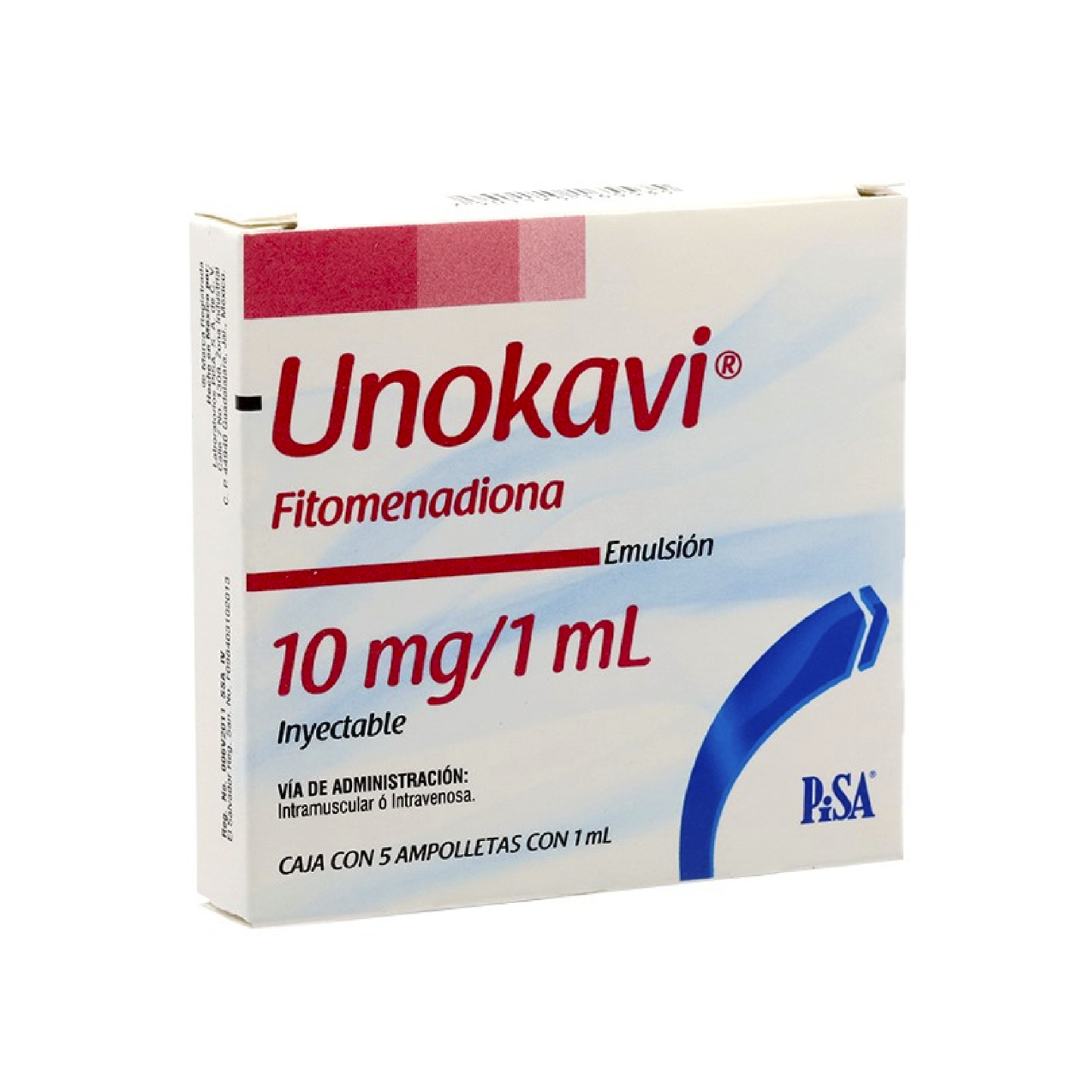 Unokavi (Fitomenadiona) Emu iny 10mg/1ml Cja c 5 amps 1ml
