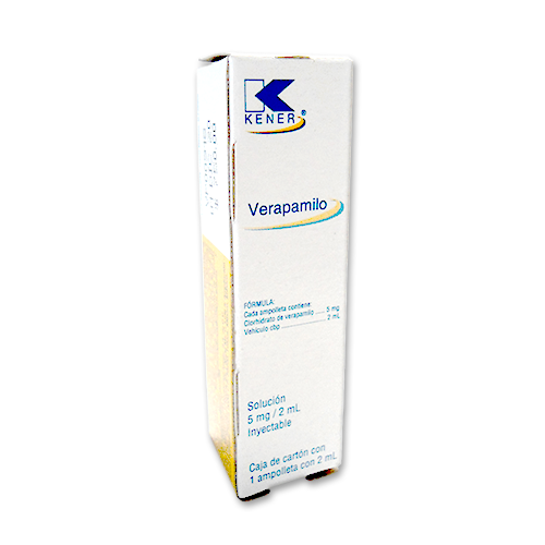 Verapamilo Sol Iny 5mg/2ml Cja c 1 amp 2ml