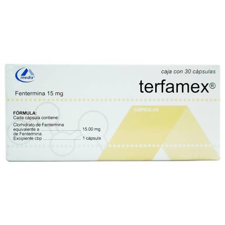TERFAMEX 15MG 30C CAPSULAS Terfamex 15 mg con 30 Cápsulas