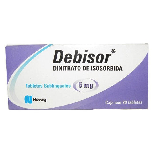 DEBISOR SUBLINGUAL 20 TAB 5 MG