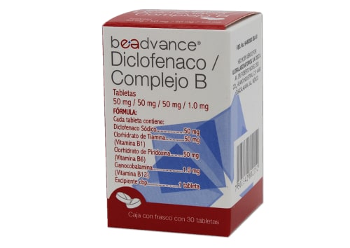 DICLOFENACO/COMPLEJOB 30 TAB 50/50/50 MG