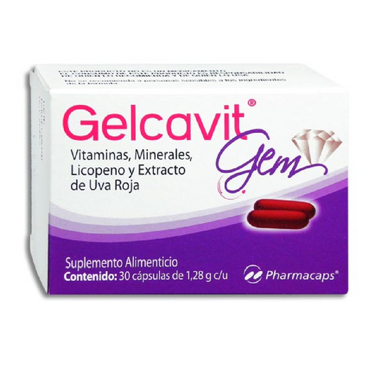 GELCAVIT GEM 30 CAPS 30/10.57/50 MG