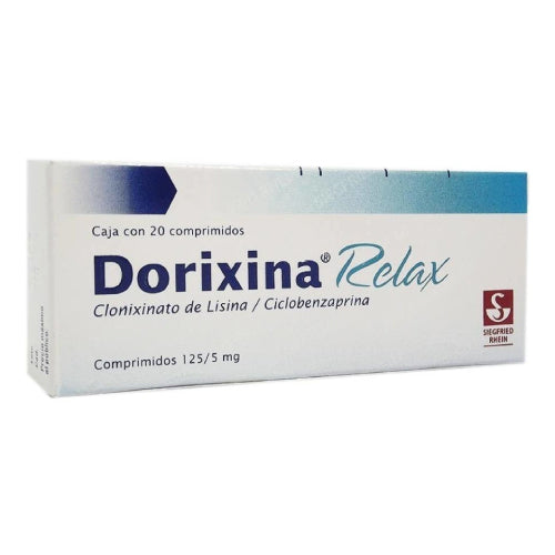 Dorixina Relax (Clonixinato de lisina, ciclobenzaprina) Comp 125mg/5mg Cja c 20 comps