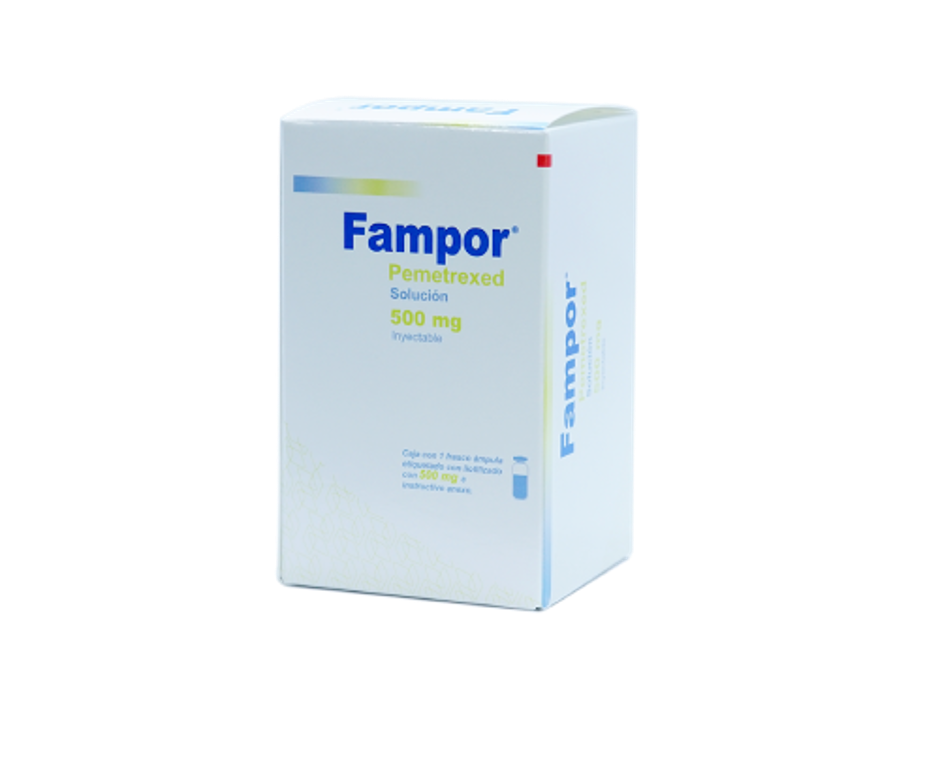 Fampor 500 mg Caja C/ 1 Frasco Ámpula con liofilizado  ( Pemetrexed  )