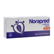 PREDNISONA NORAPRED 50MG C/20 TABS.