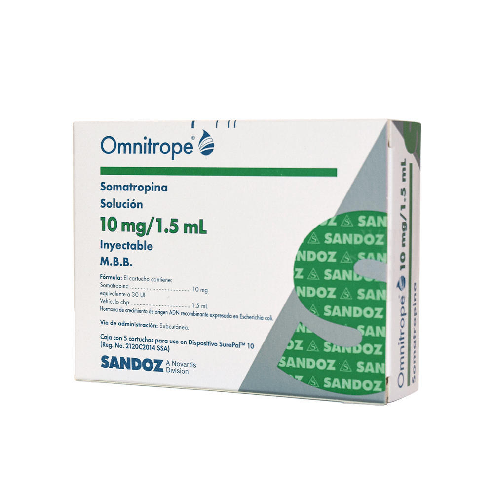 Omnitrope Surepal 10 mg / 1.5 ml 5 cartucho 30Uui