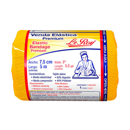 Venda elástica Premium Le Roy 7.5cm x 5m
