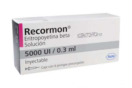 Recormon iny 5000 u.i. c/6 jga prec