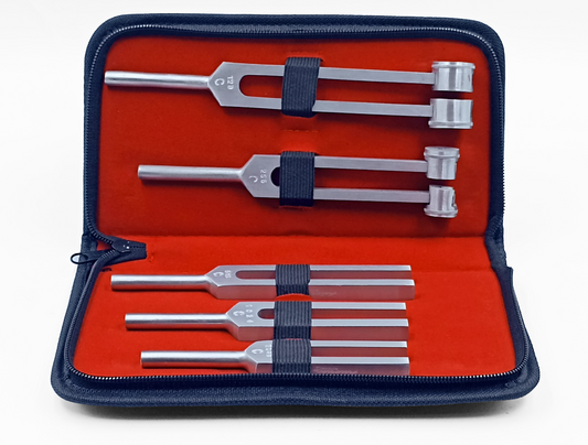 Set de diapasones 5 piezas con estuche de piel
