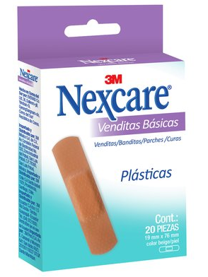 Venditas Básicas plásticas Nexcare 3M 20 Piezas