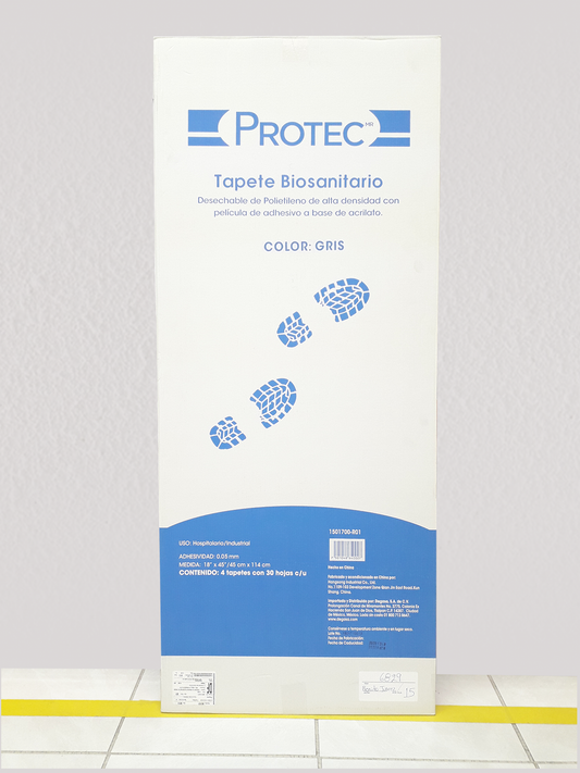 Tapete biosanitario Protec gris 4 piezas