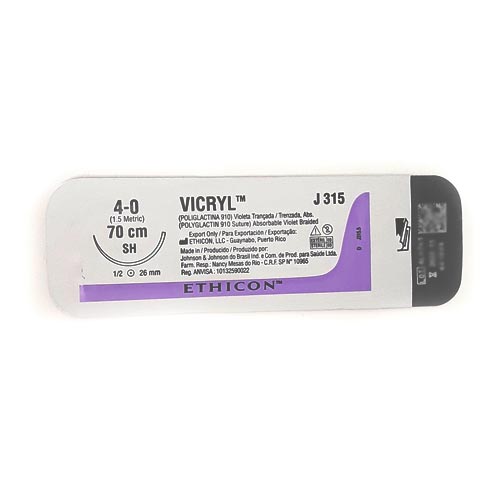 Sutura Vicryl 4-0 70cm SH 1/2 26mm