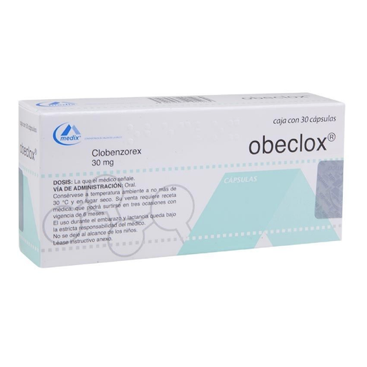 Obeclox (Clobenzorex) Caps 30mg Cja c/30 caps