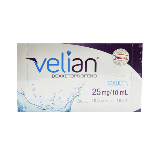 Velian (Dexketoprofeno) Sol 25mg/10ml Cja c/10 sobs 10ml